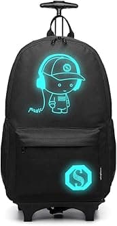 Children Luggage Suitcase Luminous Music Kids Laptop Backpack Cabin Wheeled Travel Business Wheeled Rolling Trolley Hand Case 25L