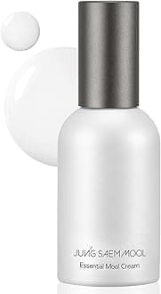 Essential Mool Cream 1.7 Fl Oz, Lightweight Watery Face Cream with Ceramide and Panthenol for Deep Hydration and Radiant Skin, Skin Barrier Support, Korean Foundation Makeup Prep