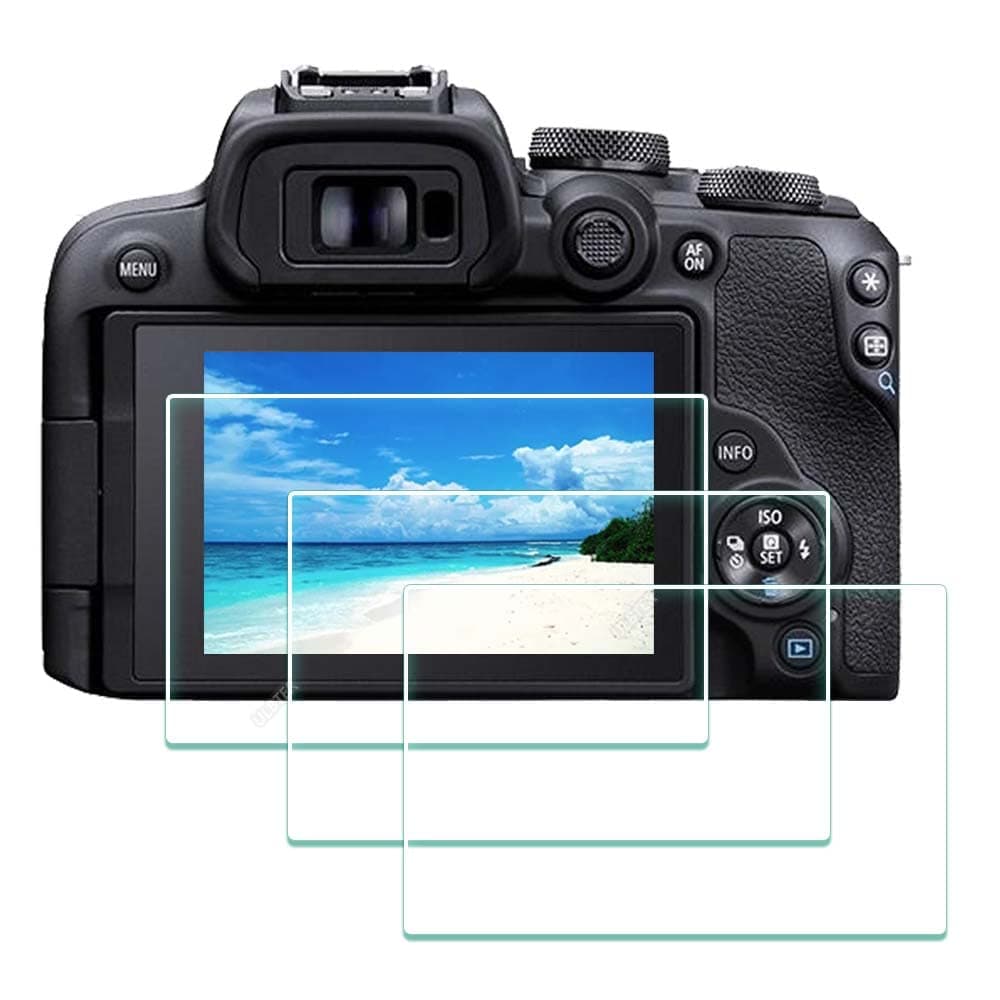 Screen Protector for Canon EOS R100 EOS R10 Camera EOSR10 Tempered Glass Edge to Edge Protection,Anti-Scrach Anti-Fingerprint Anti-Bubble [3 Pack]