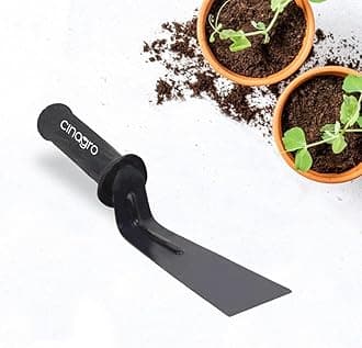 Cinagro Gardening Khurpi 2-inch Metal Blade, Tools for Soil Tilling, Rust-Free Khurpi for Garden, Plant Tool for Digging in Garden, for Indoor Gardens and Small Planters (Black)