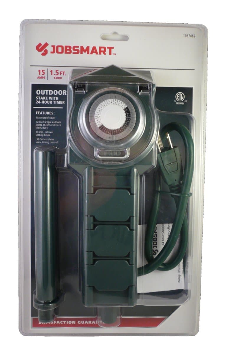 Outdoor Electrical Outlet With Timer and 3 Outlets