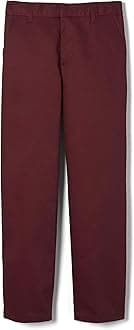 French Toast Boys' Adjustable Waist Relaxed Fit Twill Pant (Standard, Slim & Husky)