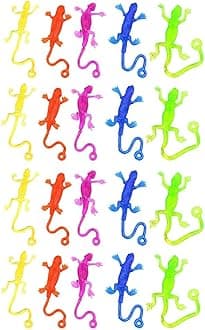 NUOBESTY Stretchy Sticky Lizards Toys Stretchy Rubbery Sticky Lizards Stretch...