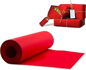 Kraft Wrapping Paper Roll,100 Feet Recycled Kraft Paper for Packing, Moving, Gift Wrapping, Postal, Shipping, Parcel, Wall Art, Crafts, Bulletin Boards, Floor Covering(11 inch x 100 Feet) (Red)