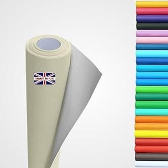 Wrapping Paper roll, Large Display Poster Paper Roll, Backing Paper 10m x 76cm - 80gsm Art, School Craft, Packing, Table Runner, Notice Boards, Drawing, Painting, Backdrop, Kraft Paper. (Light Cream)