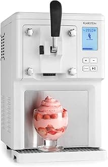 – Sweet Sundae - Ice Cream Machine, 1.5 Litres, with Self-Cooling Compressor, 200 Watts, Dispensing System, 3 Hour Auto-Cooling Function, Automatic Cleaning System, Stainless Steel, White