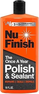 Nu Finish - Polish and sealant once a year, car polish and paint sealer with 3-in-1 ceramic technology to repair, seal and repel - 16 fl oz bottle