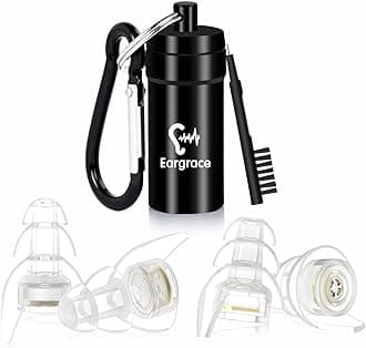 High Fidelity Concert Ear Plugs, Eargrace 2 Pairs Hearing Protection Noise Reduction Musicians Ear Plugs with Aluminum Carry Case for Musicians, DJ, Festival, Motorcyclists and Loud Events(NRR 23dB)