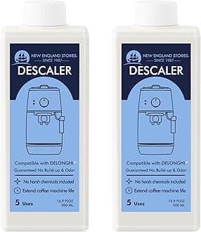 - 10 Uses DeLonghi Compatible Descaling Solution, Specially Designed to Clean Delonghi Coffee Machines and Maker - 33.8oz Espresso Coffee Maker Cleaner, Coffee Pot Cleaning Limescale Remover