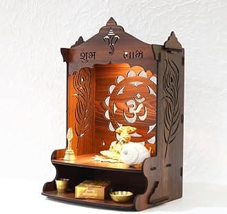- Puja Mandir for Home Wall Mounted | Wooden Temple | Pooja Mandir for Home | Pooja Stand