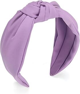 Etercycle Headband for Women, Knotted Wide Headband, Yoga Hair Band Fashion Elastic Hair Accessories for Women (Purple)