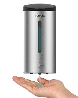 Automatic Wall Mount Liquid Soap Dispenser, Commercial Stainless Steel with 25oz Large Capacity Save Time Effort and Cost,Model AK1205(Brushed)