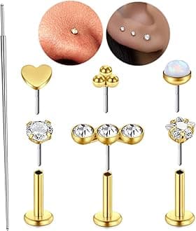 Piercing Taper Threadless Insertion Tool - Titanium Labret Pin 16g, 18g, 20g