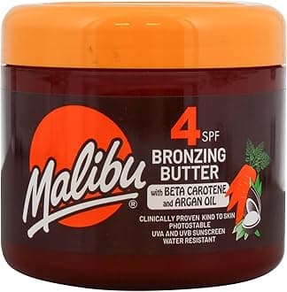 Sun SPF 8 Bronzing Tanning Body Butter with Beta Carotene and Coconut Oil, Water Resistant, Tropical Coconut Fragrance, 300ml