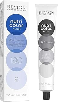REVLON PROFESSIONAL NUTRI COLOR FILTERS, Bright Semi-Permanent Direct Hair Dye, 190 Blue, 100 ml