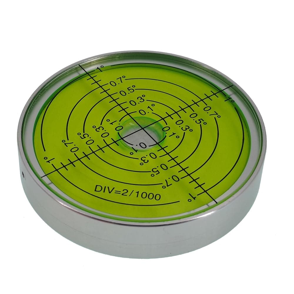 - 6'/2mm Point high Precision Universal Level Bubble Metal Bubble Water Leveler Cross Gauge Small Household (Silver Green Magnetic)