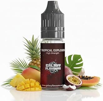 Tropical Explosion Food Flavouring Drops 10ml - Premium Exotic Fruit Extract for Professional Baking & Luxury Tropical Beverages - High Strength Food Grade Concentrate by GALAXY FOOD FLAVOURS