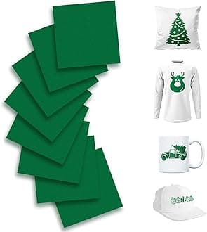 Infusible Transfer Ink Sheets Bundle for Cricut Mug Press,Infused Ink Paper for Sublimation,8Pcs 12x11.8Inch Solid Green Pre-Inked Sublimation Transfer Paper for Poly Fabric/Coaster