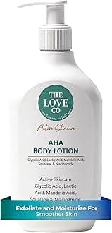 THE LOVE CO 10% AHA + 2% BHA Body Lotion - Nourishing Formula for Dry Skin - Women & Men - Enhanced with Niacinamide, Shea Butter, Vitamin E - 325ml