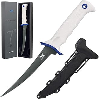 KastKing Spartacus Fillet Knife, Boning and Food Prep Knife, Razor Sharp 8Cr14 Stainless Steel Blade, 7 inch Fishing Knife