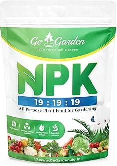 Go Garden NPK 19 19 19 Fertilizer for Plants | Water Soluble Plant Fertilizer for Growth, Flowering & Fruiting | Garden & Indoor Plant Care – 400 Gram