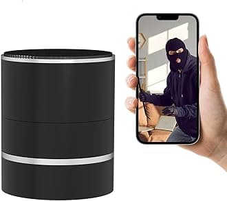 Speaker Camera - Indoor Security Camera - Full HD 1080P WiFi PTZ 180° Rotate Right/Left Motion Detection Mini Nanny Cam