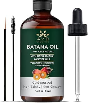 AVD Organics Batana Oil for Hair Growth | 100% Pure & Natural Oil for Hair, Skin & Eyebrows | Raw Batana Nourishing & Volumizing | Ideal for Men & Women | 1.7 fl oz