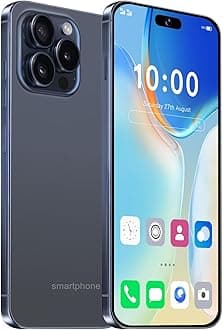 A14 Pro Cell Phone, 5G Unlocked Smartphone 8GB+256GB Smartphone Android 14, 6800mAh Battery, 6.8" FHD+120Hz 64MP Camera, Dual SIM Octa-Core Phone GPS/Fingerprint/Face ID(Blue)