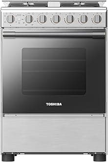 TOSHIBA 60x60cm 4-Burner Gas Cooker with Flame Failure Protection, 70L Oven, Sliver with Rose Gold Decoration Design, RB2-60G4GE(MR)