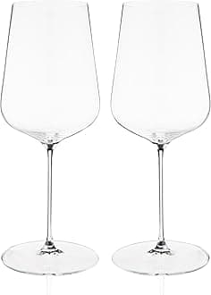 Definition Universal Wine Glasses, European-Made Lead-Free Crystal, Dishwasher Safe, Set of 2, 19 Ounces