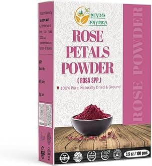 Herbs Botanica Rose Petal Powder Natural, 100% Natural for Face Mask, DIY Skin Care, Aromatherapy, No Preservatives or Colors, Chemical-Free Herbal Powder, 100 gm / 3.52 oz
