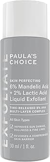 SKIN PERFECTING 6% Mandelic Acid + 2% Lactic Acid AHA - AHA Exfoliant - Visibly Reduces Fine Lines and Wrinkles - with Yarrow Extract - All Skin Types - 30 ml