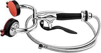 Emergency Eye Wash Station Eye Wash Faucet, Adjustable Drench Hose Eye Washer Station, Handheld Eye Flush Shower with 1.5m Stainless