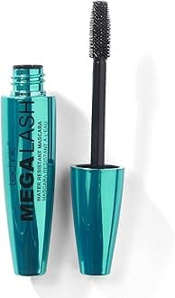 Mega Lash Water Resistant Mascara - Vegan, Ultra Black, Water Resistant, Hard Wearing, Lash Building Formula For Volume Glam Lashes - 12ml
