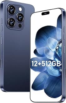 16PROMA X Smartphone New Upgrade 12GB+512GB/6.99" Display 68+108MP Zoom Camera,Tempered Glass Finish, 7000mAh Android 14 Smartphone (Deep Blue)