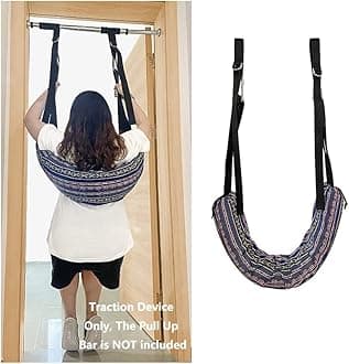 Zelen Spinal Decompression Devices Back Traction Stretcher Spine Decompression Machine Lumbar Traction Device for Lower Back Pain Relief Back Stretching Device Door Traction Pillow