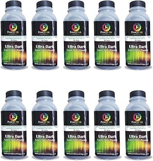 - Print Star Ultra Dark Toner Powder Compatible with HP 88A, 78A, 36A, 83A, 35A, 85A and Canon 925, 328, 326, 337 Toner Cartridges | High-Yield Rich Black Printing | Easy Refill Pack of 10 (80 g Each)