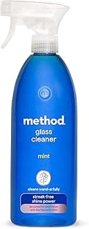 Method Glass Cleaner Spray, Window And Stainless Steel Glass Spray, Fresh And Vibrant Mint Scent Fragrance, Pack of 1, 828 ml