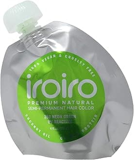 IROIROIroiro Premium Natural Semi-Permanent Hair Color 350 Neon Green (8Oz)