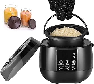 Electric Wax Melting Machine For Candle Making, Diy Candle Maker Set For Adults Beginners, Small Candle Melting Pot With Led Temperature Display, Scented Wax Melts Kit With Candle Making Accessories