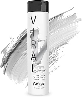 Celeb Luxury Viral Colorwash: Silver Color Depositing Shampoo Concentrate, 10 Vivid and Pastel Colors, Stops Fade, 1 Quick Wash, Cleanse + Color, Sulfate-Free, Cruelty-Free, 100% Vegan