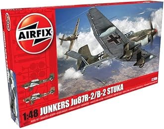 Model Set - A07115 Junkers JU87B-2/R-2 Model Building Kit - Plastic Model Plane Kits for Adults & Children 8+, Set Includes Sprues & Decals - 1:48 Scale Model