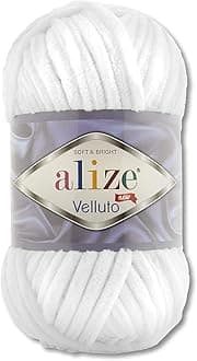 100 g Alize Velluto Wool in 30 Selection (55 | White)