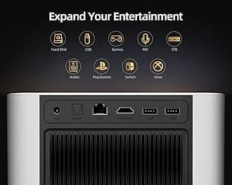 Dangbei Neo DLP Projector 1080P Full HD, 540 ISO Lumens, Official Netflix, Auto Focus & Keystone, Dolby Audio, 120" Screen, Mini Smart Projector with Wi-Fi & Bluetooth for Home Cinema and Office Use