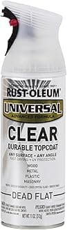 302151 Universal All Surface Clear Topcoat Spray, 11 oz, Dead Flat Clear