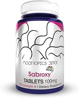 Sabroxy® Tablets | 100mg | 90 Count | Minimum 10% Oroxylin-A | Oroxylum indicum | May Help Promote Focus & Motivation | May Help Promote Cognitive Function