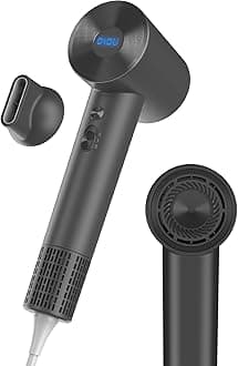 Hair Dryer, Negative Ionic Hair Dryers, High-Speed Blow Dryer with 110, 000 RPM Brushless Motor, Fast Drying Lightweight Travel Hairdryer, Low Noise Home Hair Dryer with Smooth Nozzle