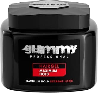 Gummy Professional Hair Gel for Men and Women – Strong Hold Styling Gel for Slick Back Looks, Curls, Braids, Twists, and Edge Control – Clear Gel for Shine, Neat Styles, and Conditioning – 700ml