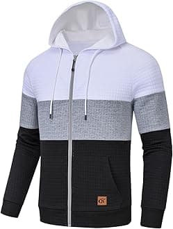 yuyangdpb Men's Zip Up Hoodie Lightweight Hooded Sweatshirt Jackets With Kanga Pocket