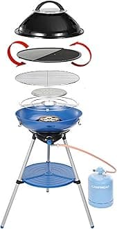 Party Grill 600 Camping Stove, All in One portable Camping BBQ,Blue,Ø 52 x 43 cm